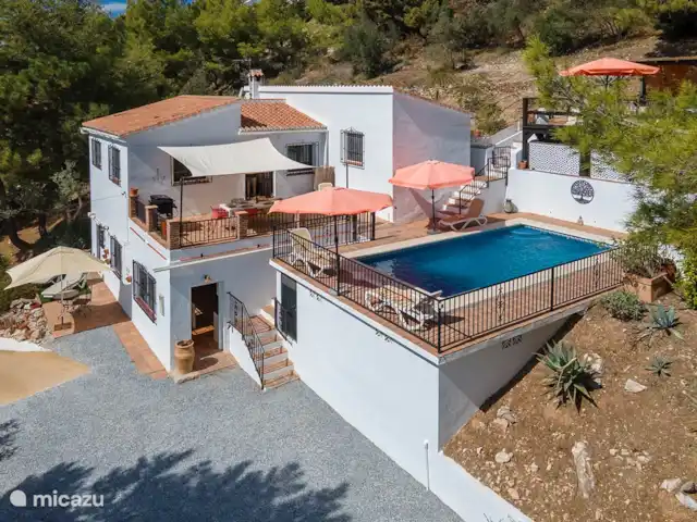 villa huren in Spanje, Andalusië, Cómpeta – Casa Rey Landelijk Casa Rey luchtfoto buitenruimte