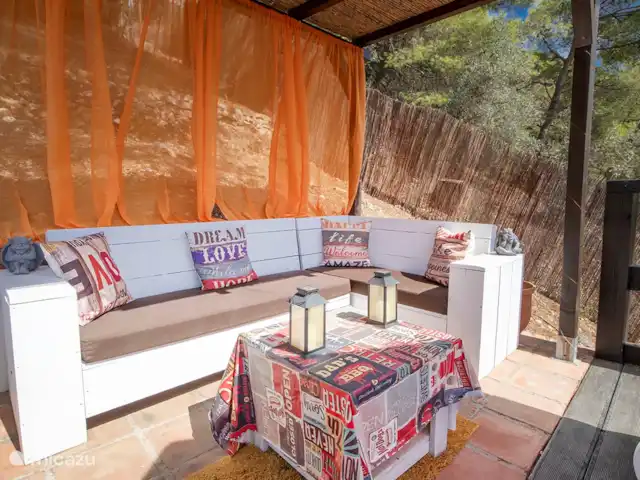 villa huren in Spanje, Andalusië, Cómpeta – Casa Rey Landelijk Pergola chill-out zitplaatsen
