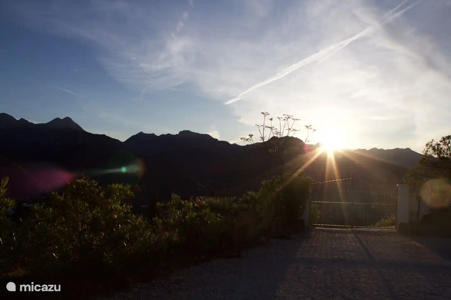 Enjoy the first sun that comes over the mountains in the morning