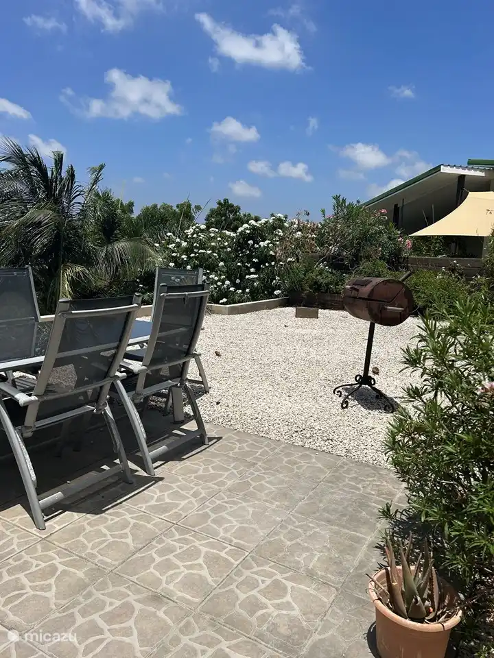 La terrasse commune sur le toit