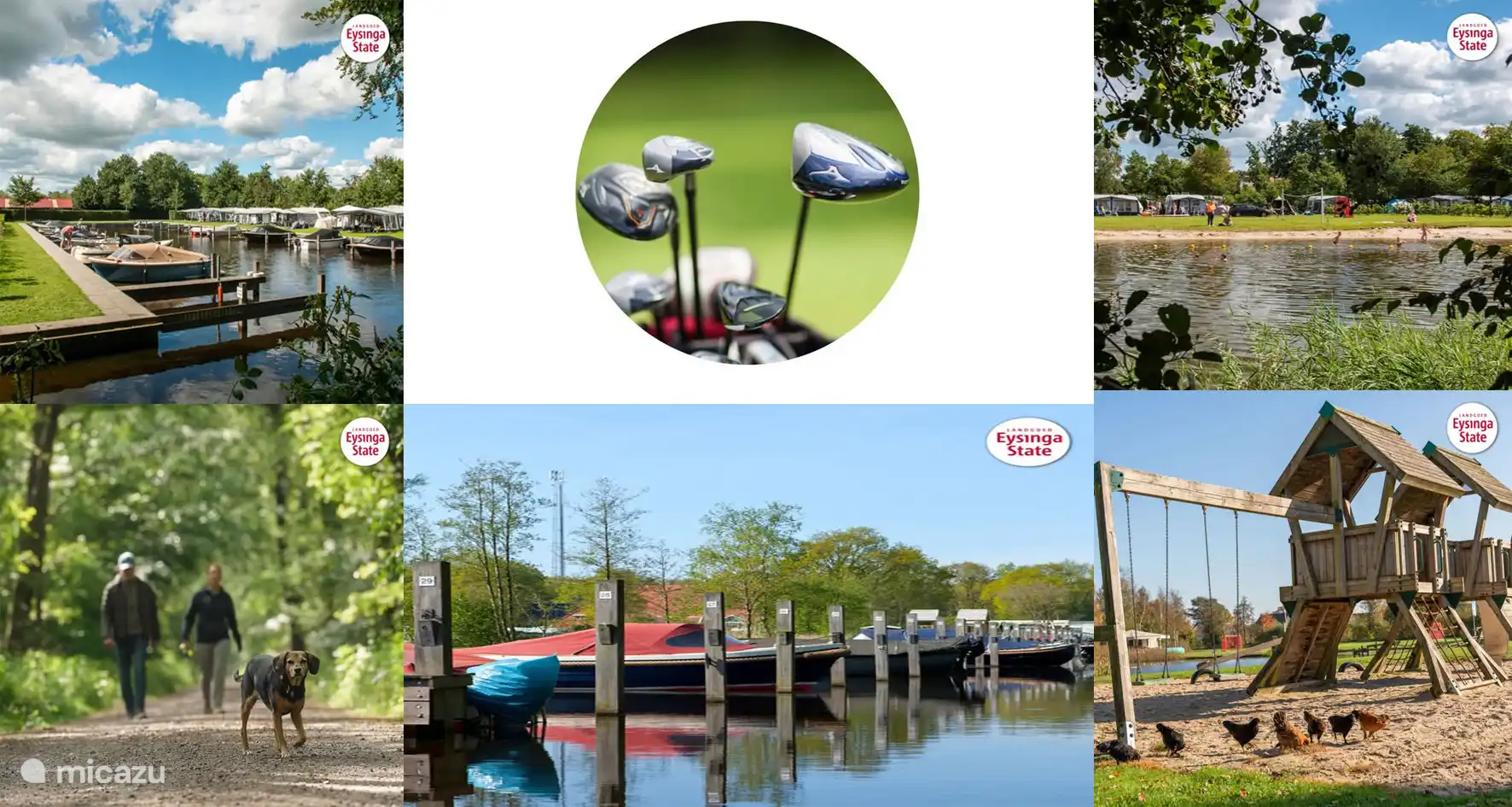5 Minuten entfernt können Sie auf einem 18-Loch-Golfplatz einen Ball schlagen. Im Park gibt es auch einen Schwimmteich mit Strand.