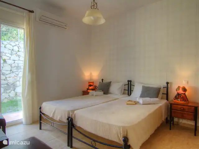 Villa Afroditi | Grèce, Crète, Agia Triada - villa Deuxième chambre avec deux lits simples