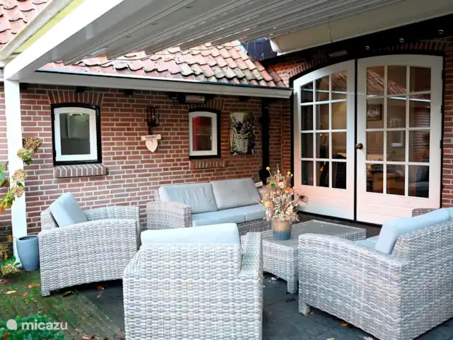 La cour intérieure | Pays-Bas, Overijssel, Vriezenveen - maison de vacances Terrasse avec salon