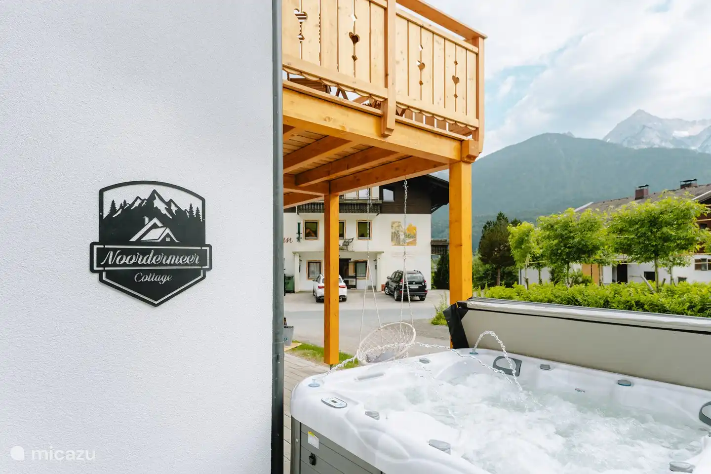 mountain views from the jacuzzi.
