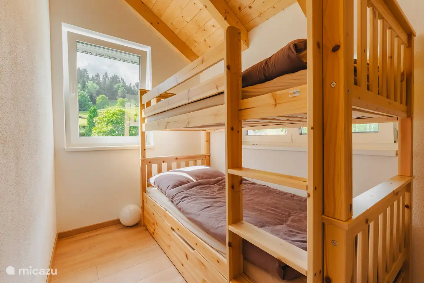 bedroom 2 with possibly three-person bunk bed.