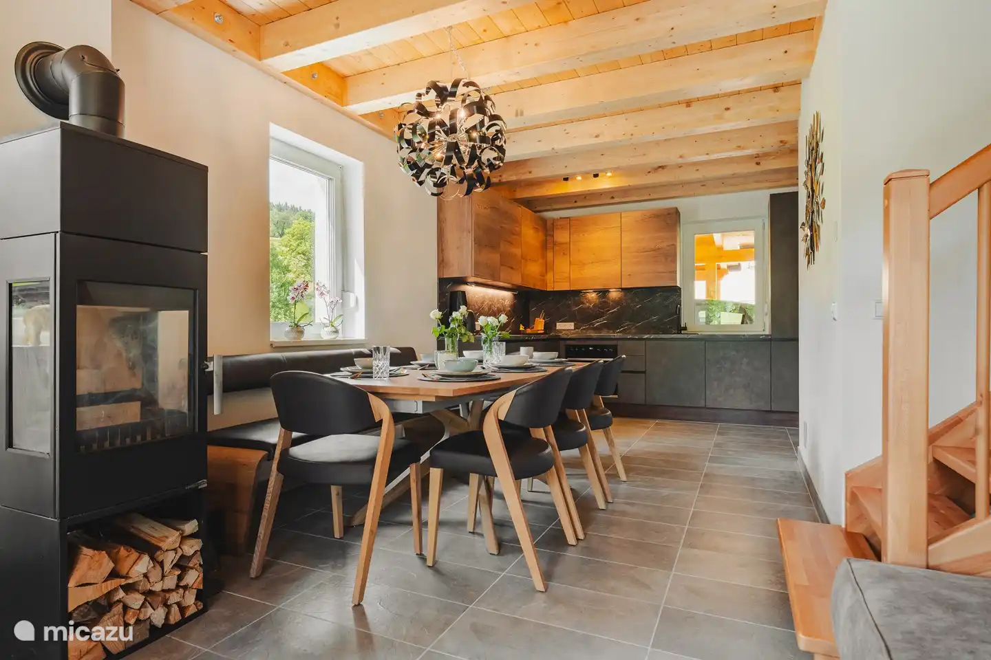 relax next to the stove.