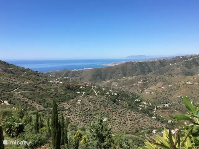 Casa Marlotte | Espagne, Andalousie, Cómpeta - maison de vacances Vue à droite de Malaga et Gibraltar. Par temps clair, l'Afrique est parfois visible