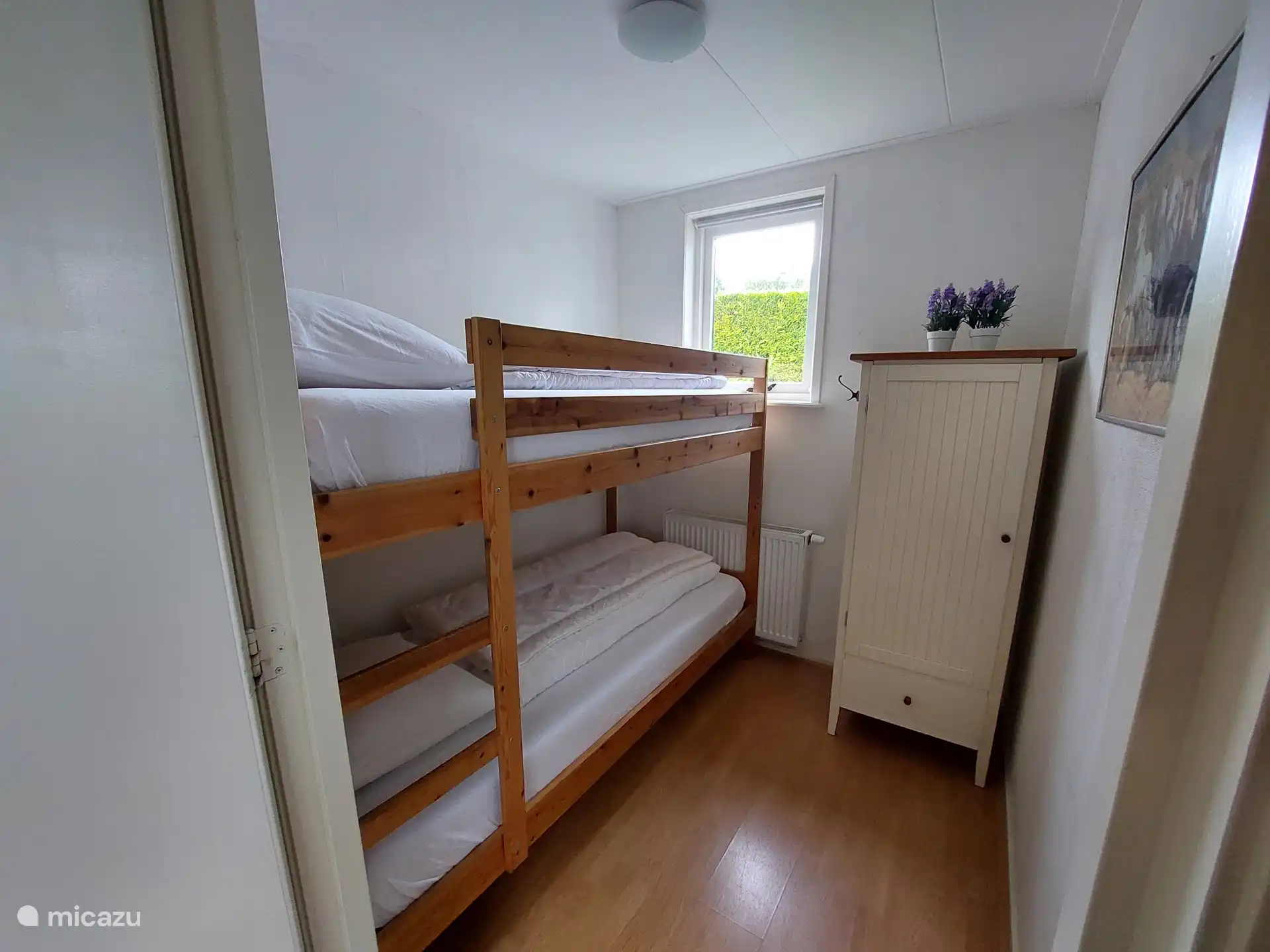 Tweede slaapkamer met stapelbed