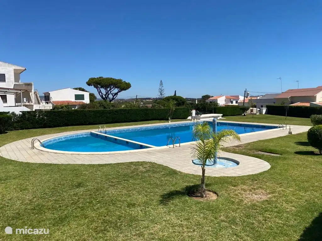 piscina comunitaria y piscina infantil y solarium