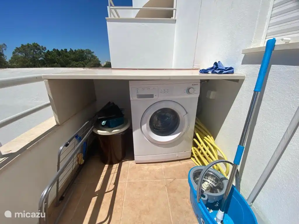 lavadora en terraza