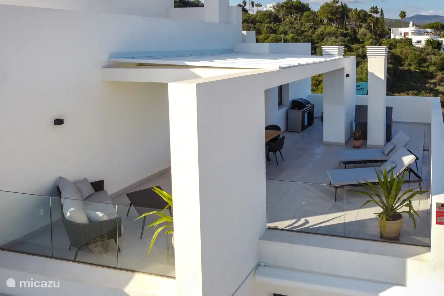 Luftaufnahme der zweiten Terrasse