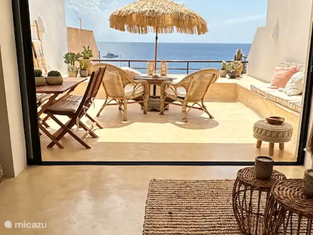 Appartment Vista a Mer huren in Spanje, Ibiza, Cala Tarida - appartement Balkon