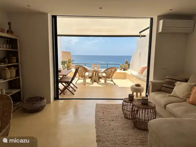 Appartment Vista a Mer huren in Spanje, Ibiza, Cala Tarida - appartement Slaapbank in de woonkamer