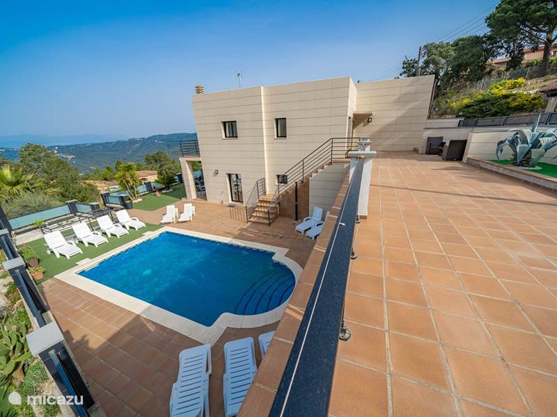 Vakantiehuis Spanje, Costa Brava, Lloret de Mar Villa Villa Aurore (12 pers.), bergzicht