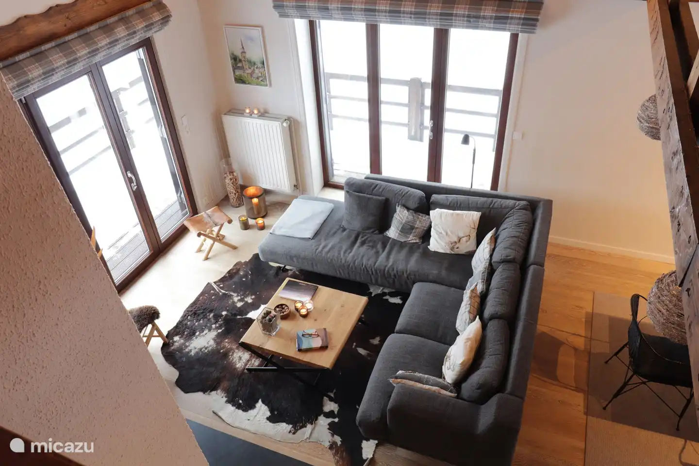 view of living room from mezzanine