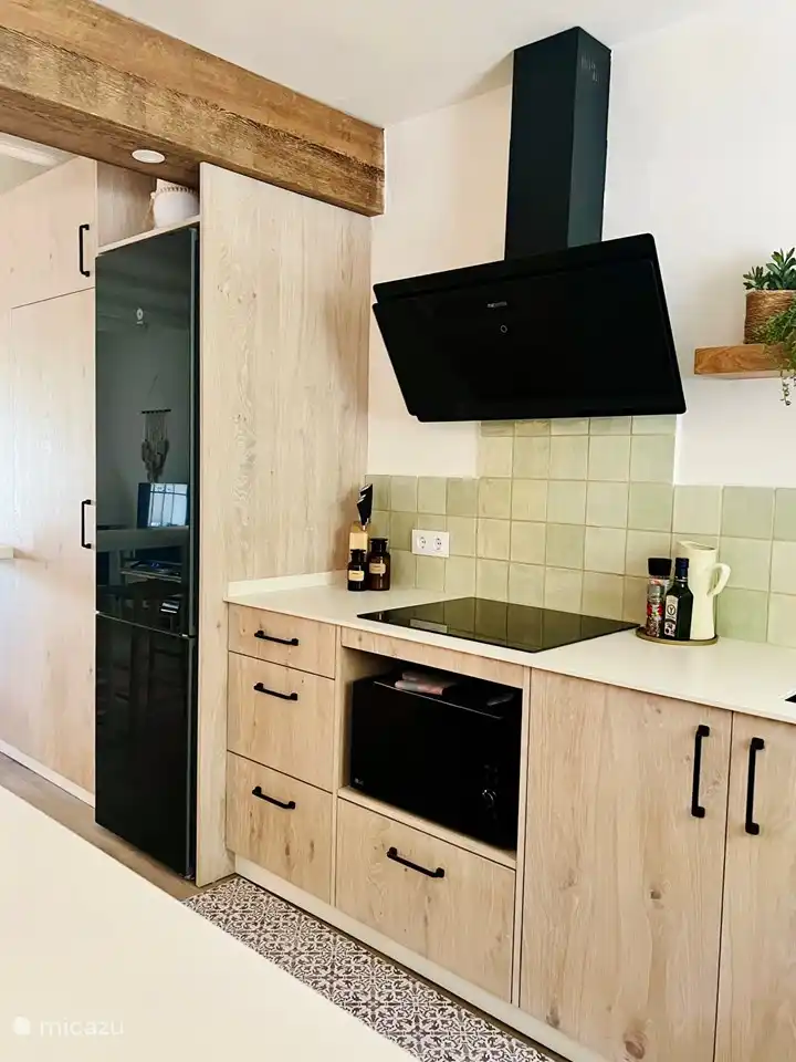 Die Küche ist mit einem großen Kühlschrank, Gefrierschrank, Cerankochfeld, Geschirrspüler, Mikrowelle, ... ausgestattet.