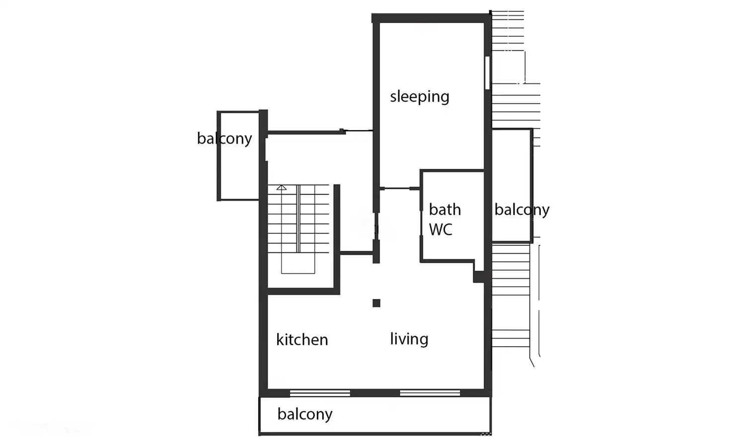 Grundriss Apartment.