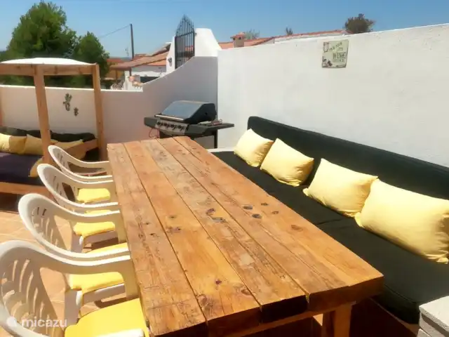 Cortijo naturista con vistas en España, Andalucía, Oria - apartamento Sala de estar, piscina
