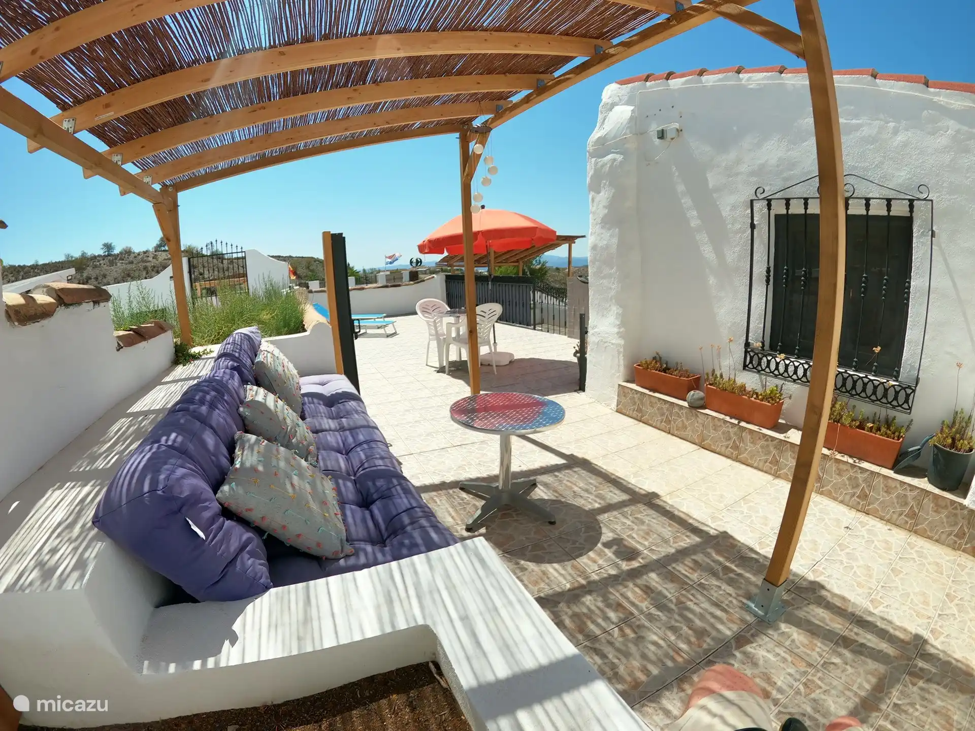 Terrasse an der Unterkunft