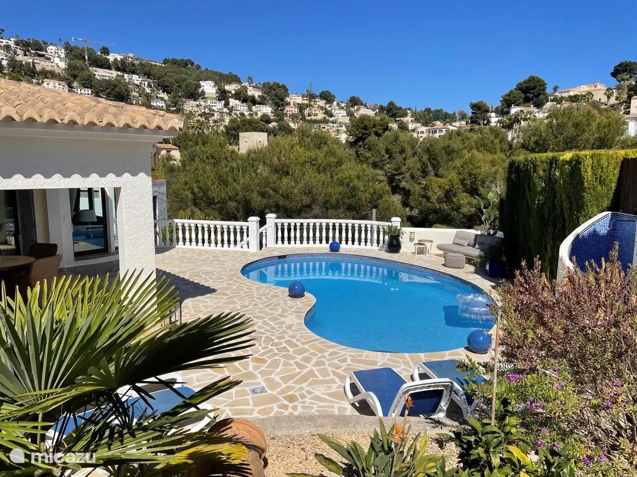 Piscine et partie de jardin