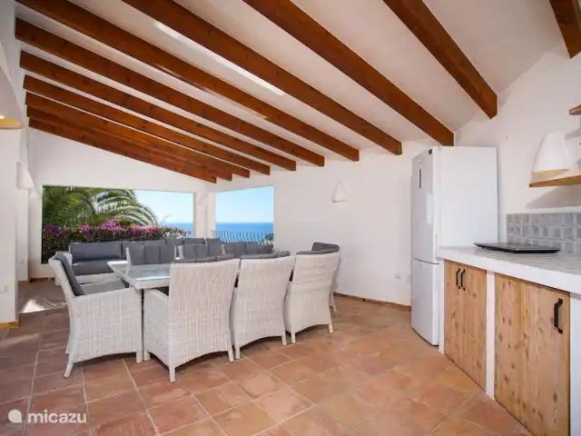 Villa Bahia del Portet | Moraira  huren in Spanje, Costa Blanca, Moraira - villa Overdekte buitenkeuken met fantastisch zeezicht