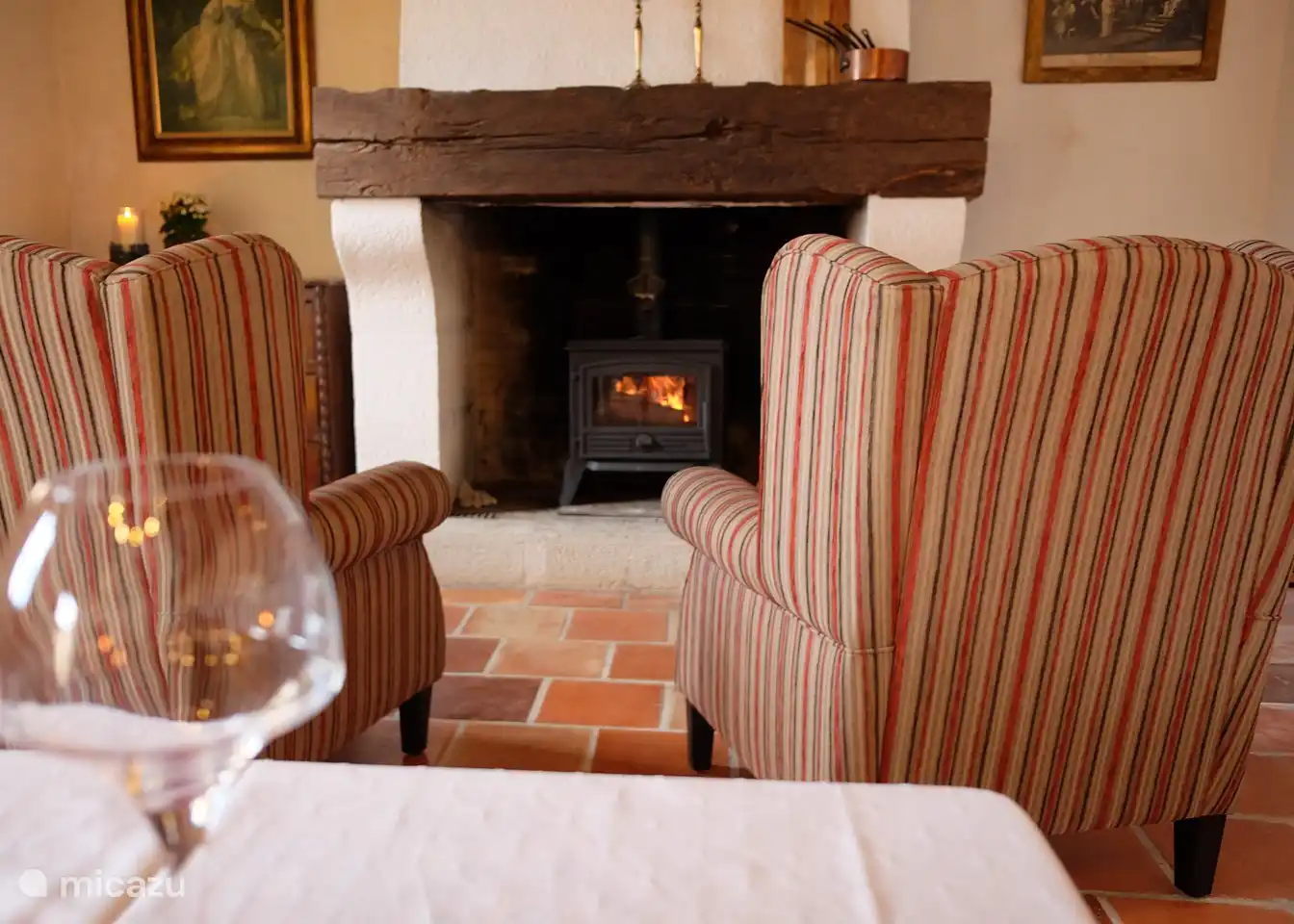 Entspannen Sie sich am Holzofen....