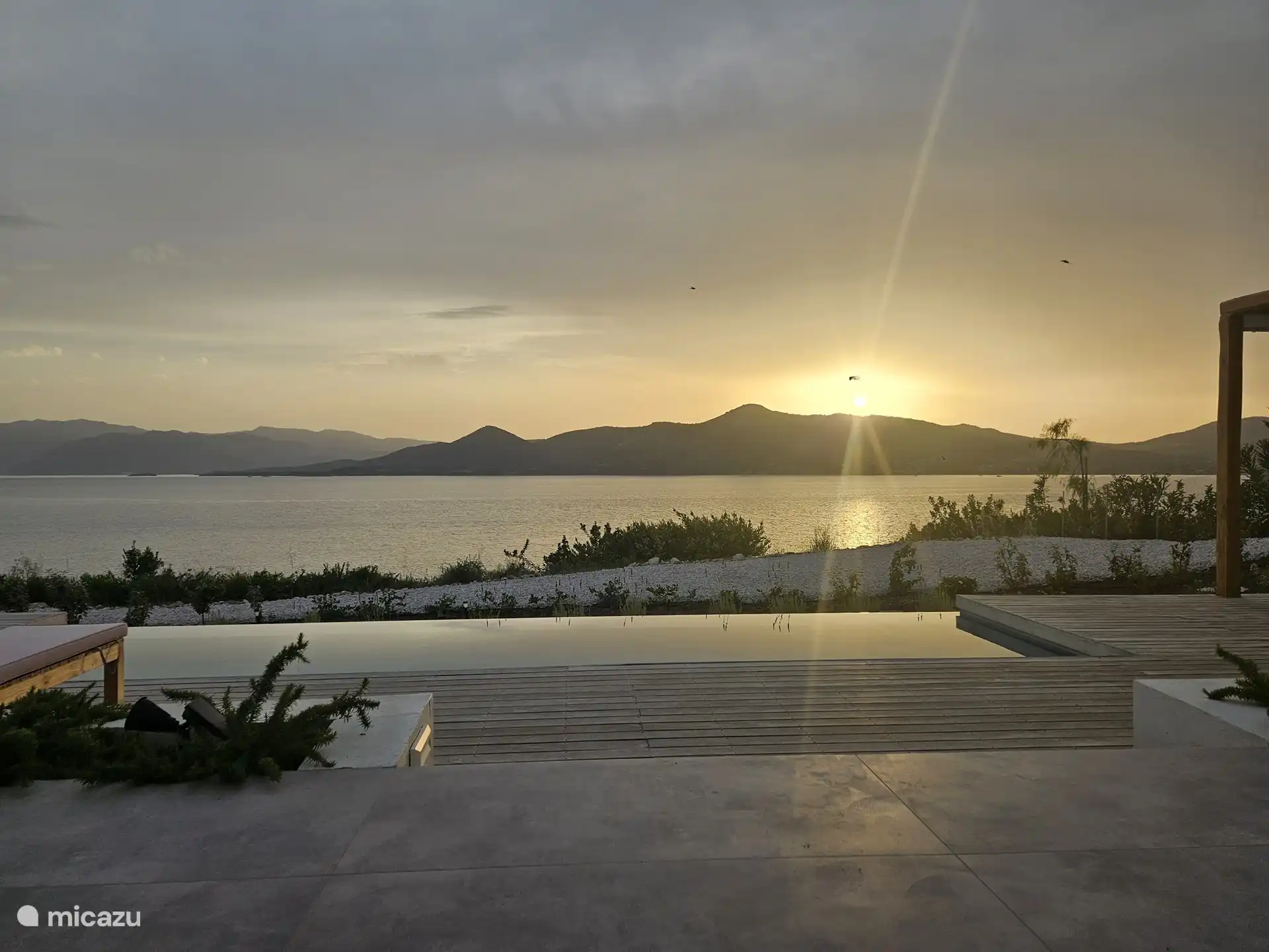 Blick auf den Sonnenuntergang