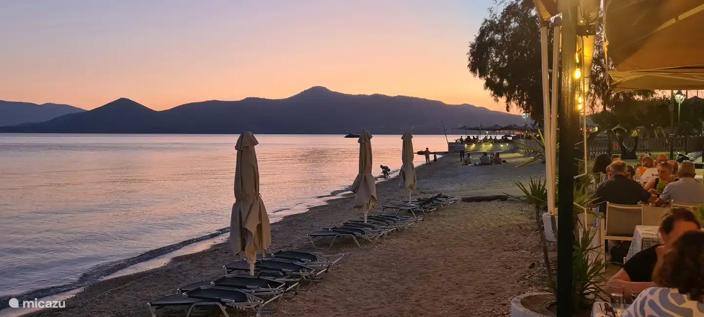 Essen Sie direkt am Meer