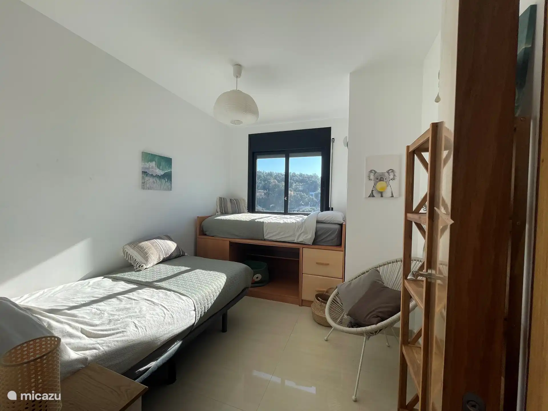 Chambre avec 1 lit mezzanine