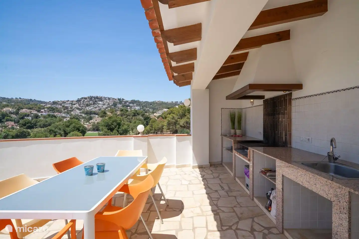 Villa Naranja has a fixed large barbecue area