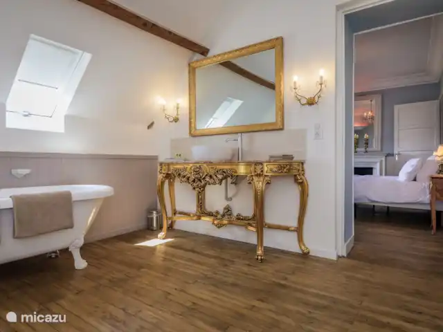 Villa Verte La chambre Vos en Francia, Alta Viena, Saint-Mathieu - alojamiento y desayuno baño zorro