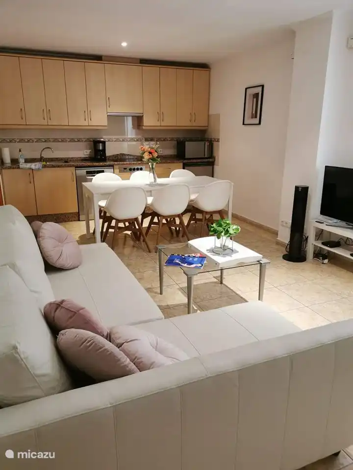 living room with open kitchen