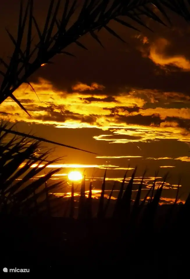 The sunset from the terrace...
