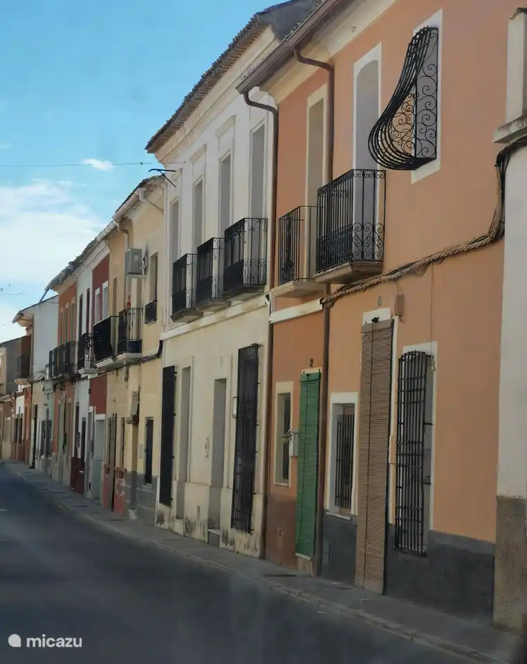 Colorful Spanish houses in the village