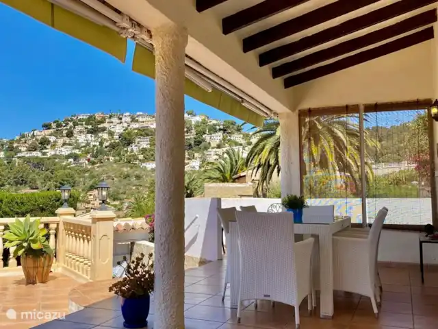 Villa Maya | Moraire | 6 personnes | Espagne, Costa Blanca, Moraira - villa La terrasse avant couverte de la Villa Maia avec de belles vues
