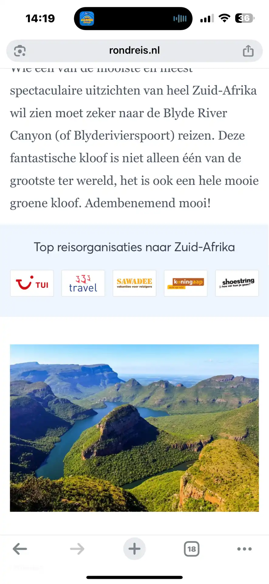 Cañón del río Blyde: ¡impresionantemente hermoso!