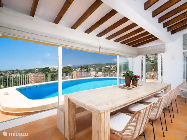 Villa Annamar | Moraire | 6 personnes | Espagne, Costa Blanca, Moraira - villa La véranda de la Villa Annamar dispose d'une grande table et d'une belle vue mer