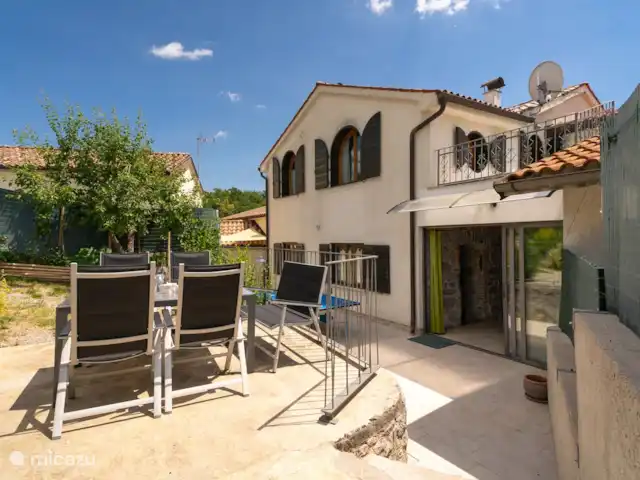 villa en Croacia, Kvarner, Opatija – Villa Salvia terraza exterior