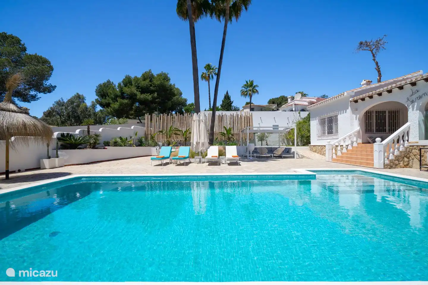 Villa La Serena in Moraira has a large Mediterranean garden with private pool
