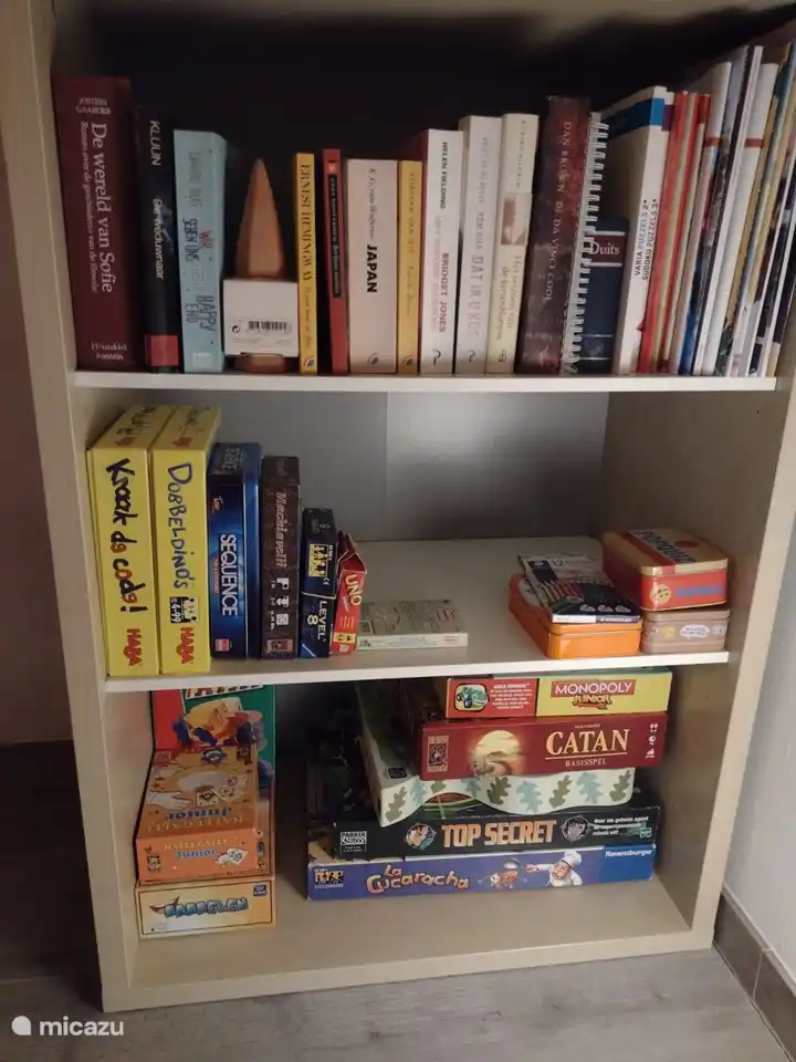 Il s’agit de l’armoire sous l’escalier du salon. Équipé de jeux, de livres néerlandais et allemands, de magazines et du magazine local sur Arnoldstein. Vous trouverez également toutes les informations sur les activités que l’on peut pratiquer dans la région. 