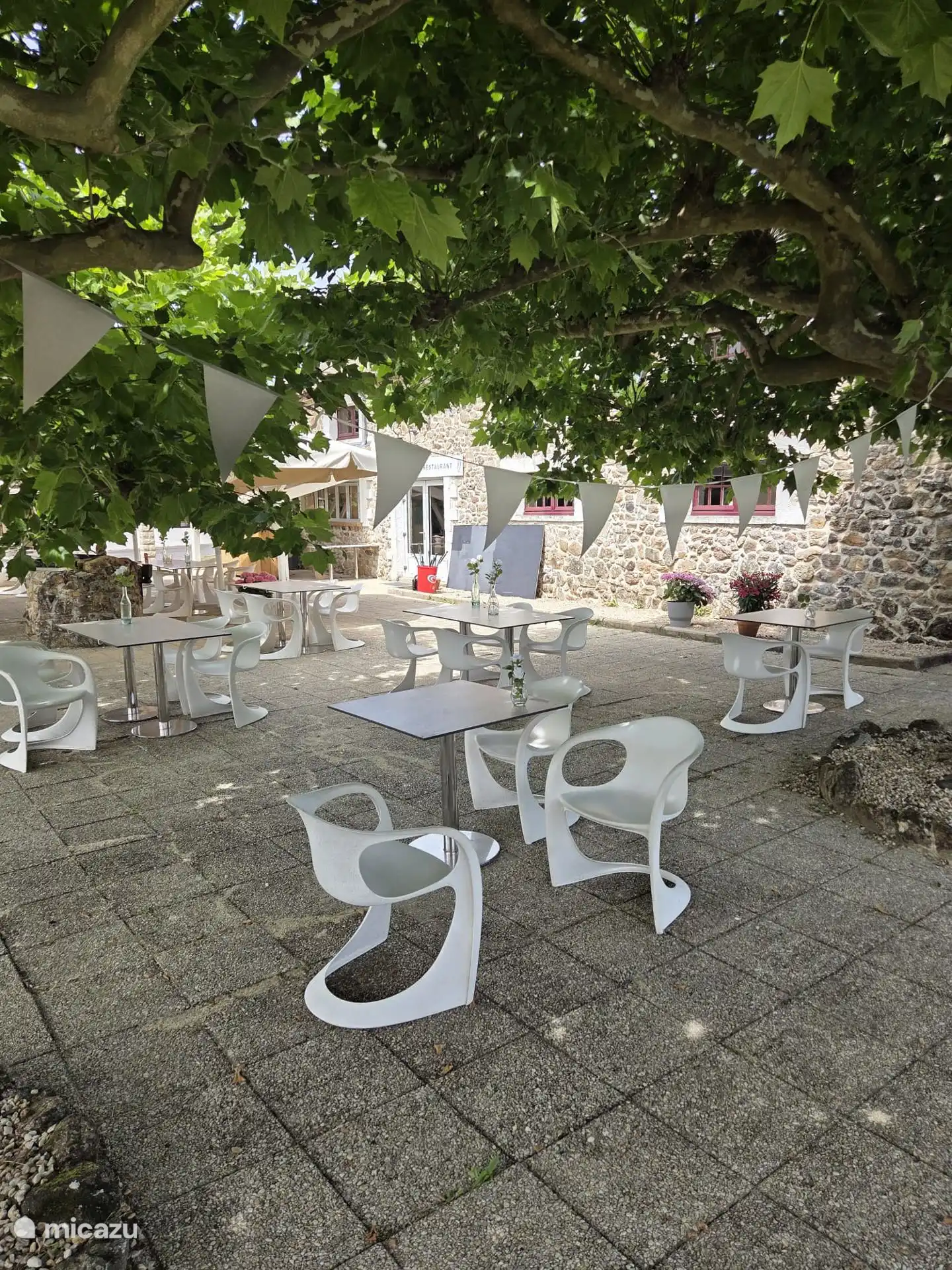 Restaurante y terraza en el parque