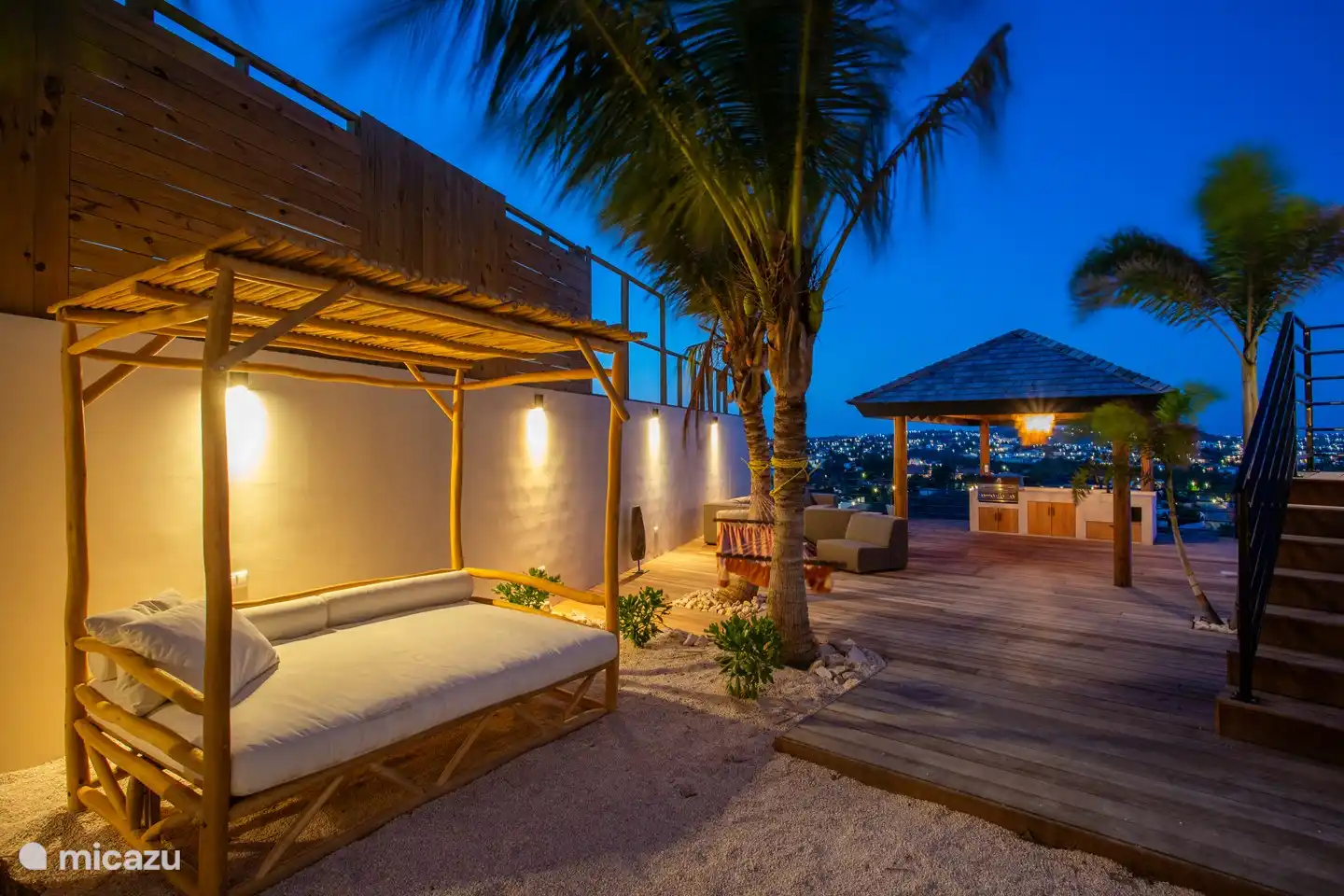 Cabana where you can sit in the shade.e