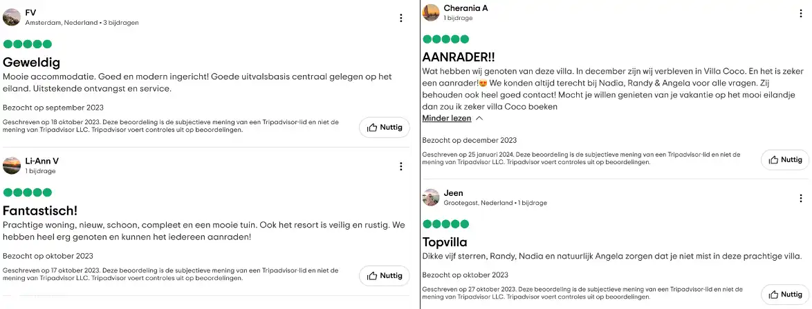Tripadvisor-Bewertungen!