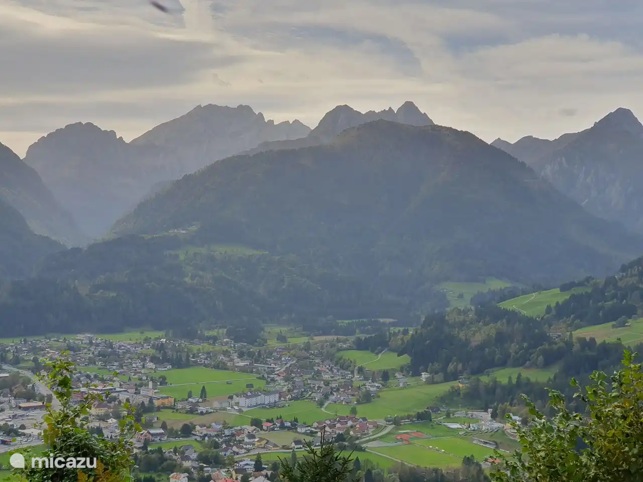 Vista de Kötschach-Mauthen tomada durante uno de nuestros paseos en bicicleta.