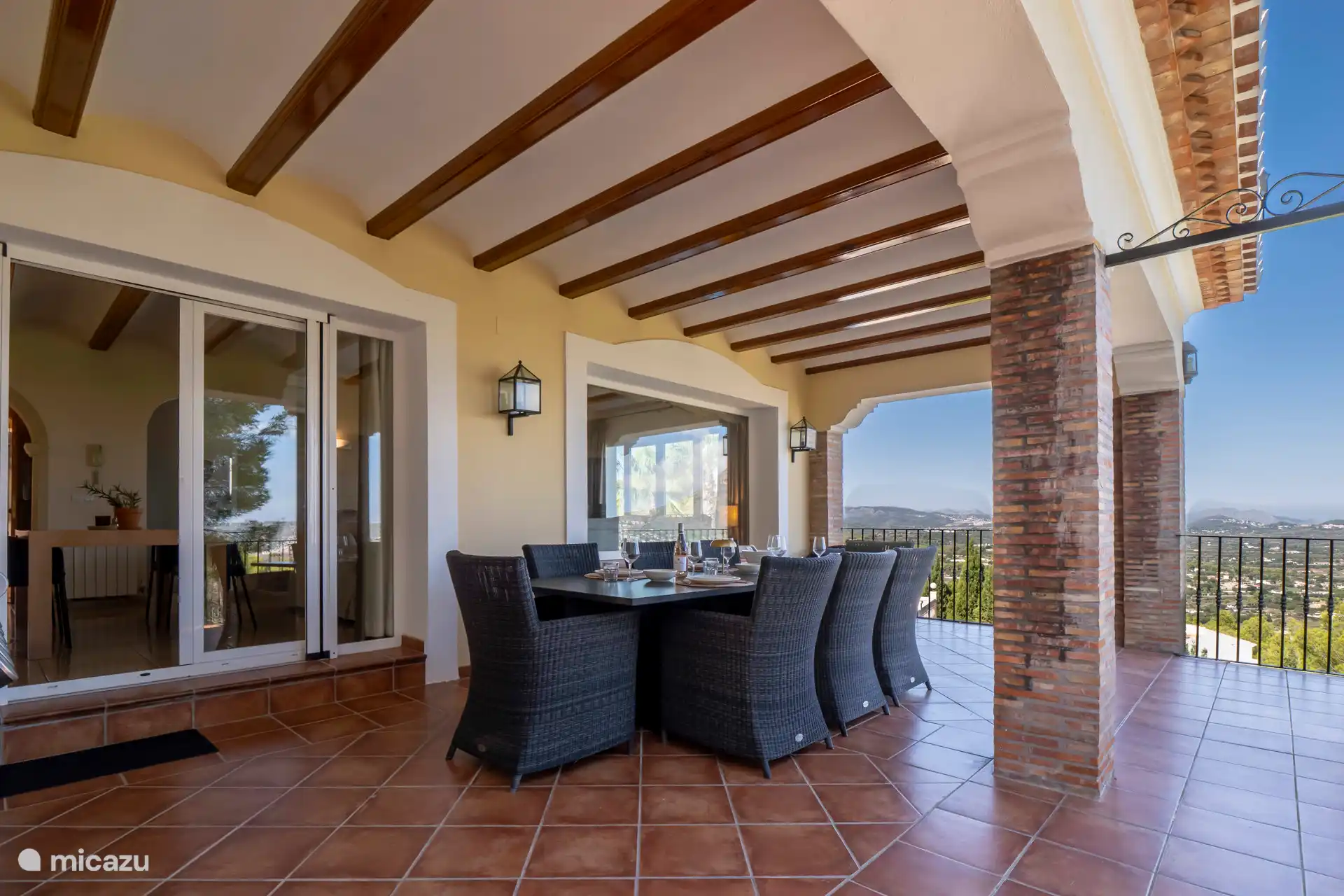 The terrace is spacious and comfortable