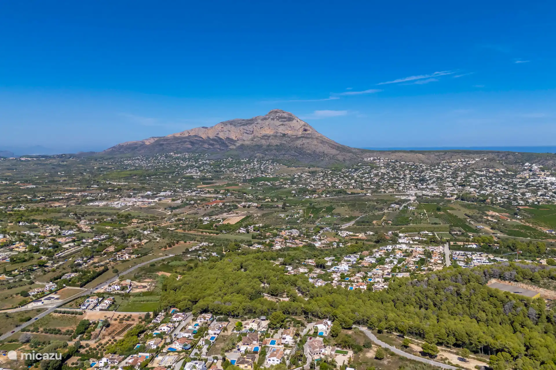 The elephant mountain Montgo, the sea and Javea