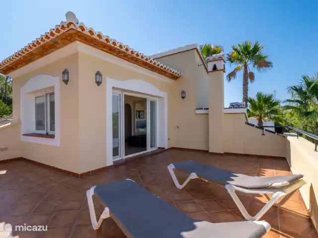 Villa Marguerite | Espagne, Costa Blanca, Jávea - villa Terrasse sur le toit de la chambre 3 avec transats
