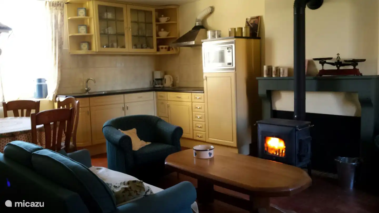 La sala de estar de la Maison des Pommes.