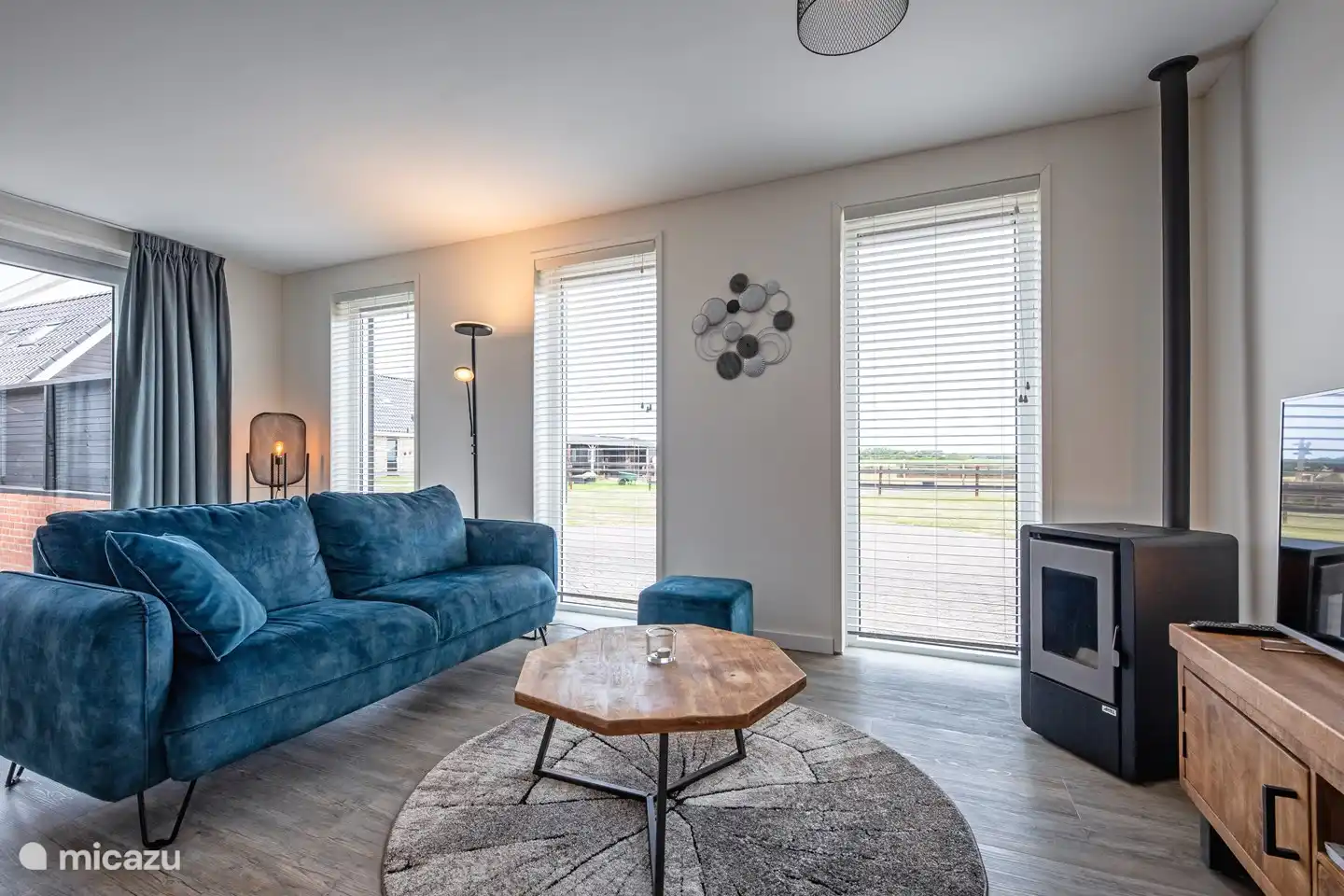 Wohnzimmer mit Pelletkamin