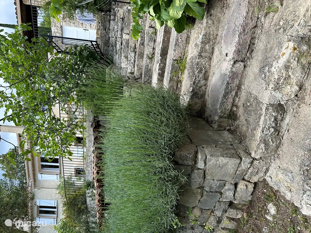 trap van het huis naar het zwembad
